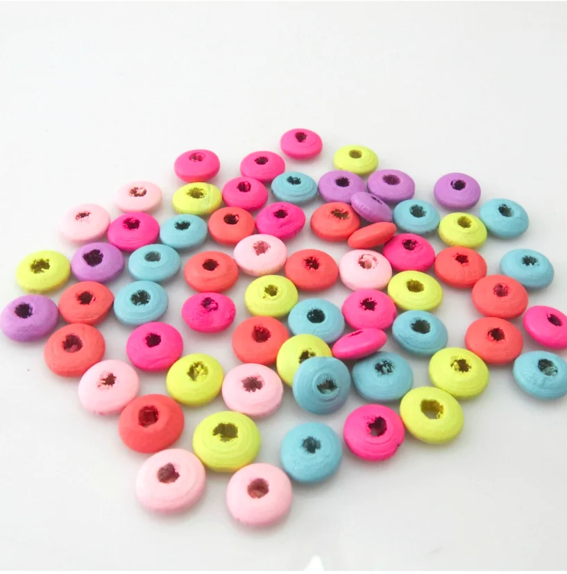 10mm White Spacer Wooden Beads ForJewellery Making Wholesale
