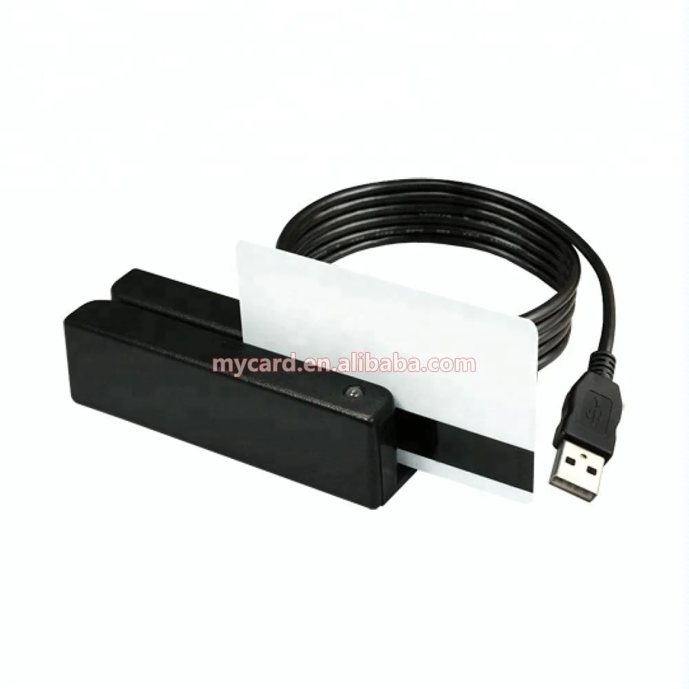 Совместимый MSR206 USB считыватель карт с магнитной полосой с программным обеспечением
