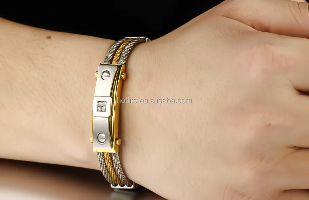 Wholesale Screw Head Bracelet 18k Gold Plated barbed wire Screw Bangle Driver