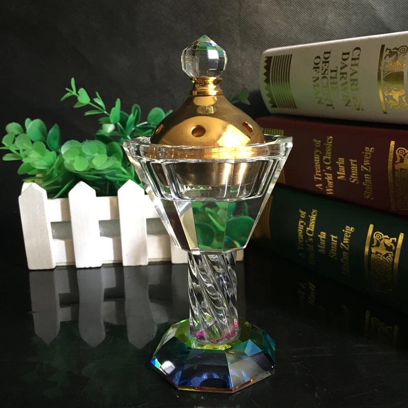 small size cheap arabic arabiancrystal glass incense burner