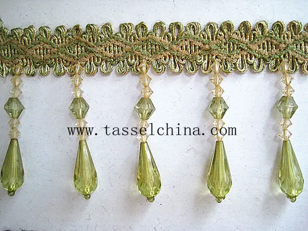Hot Sell Haberdashery Trimmings, Beaded Fringe For Curtain Valance