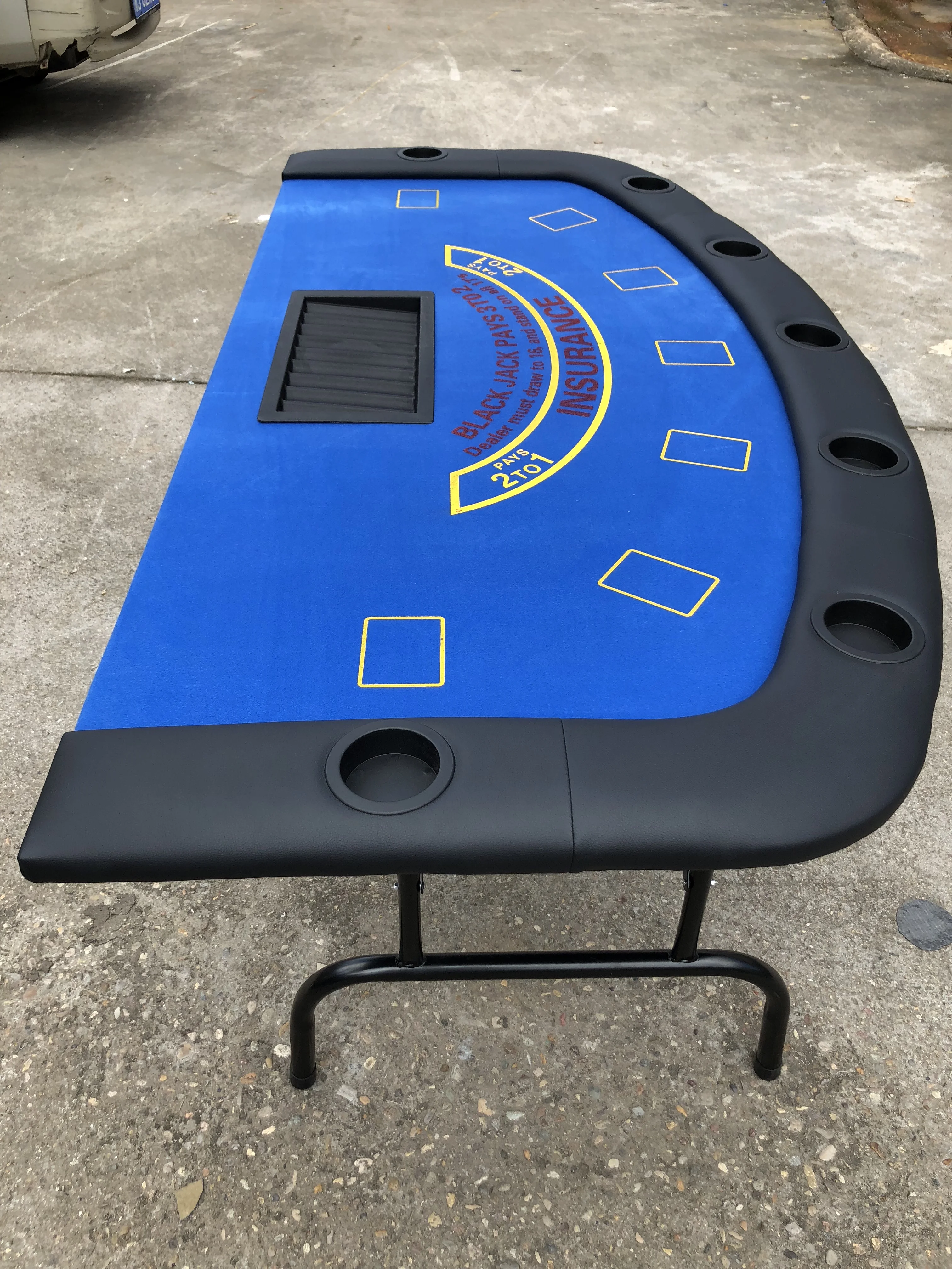 72' Foldable casino blackjack poker table for sale