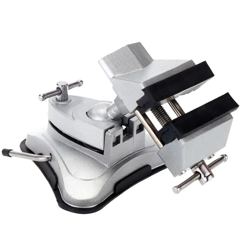 LEYI Mini Vice Clip-on Plier 360 degree Swivel Bench Vice Vise for Electric Drill Stent Bench Screw Clamp Grinder Tool Holder