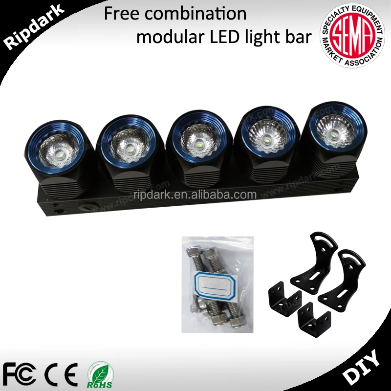 Ripdark patented product 4D / flood auto accessory led lights bar for cars 250w off road led bar light