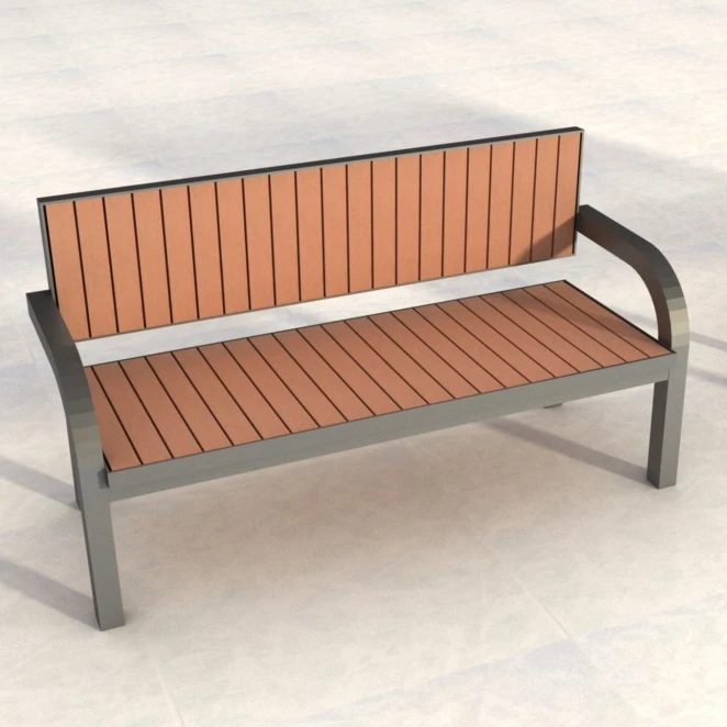 
Easy Installation WPC Outdoor Garden Bench 