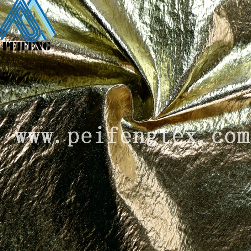 
NTPF2400 20D 400T 100% nylon foiled fabric gold taffeta for down jacket 