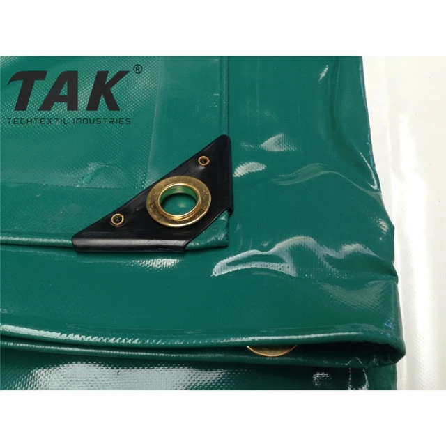 Professional 550gsm Green Waterproof Pvc Tarp Tarpaulin for Truck Curtain Trailer Cargo Cover