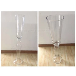 LHP020 new arrival transparent tall clear glass vases table vase centerpiece