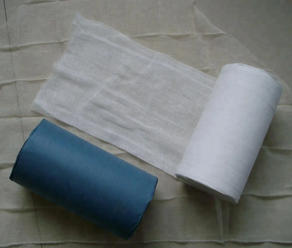 
100% cotton absorbent gauze roll, surgical gauze roll with X-ray 