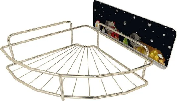 Removable metal corner storage baskets