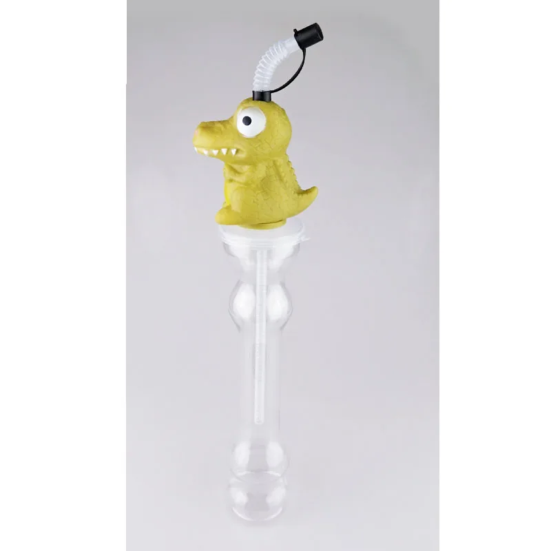 
370ml PET Plastic Slush Yard Ice Cup with straw 