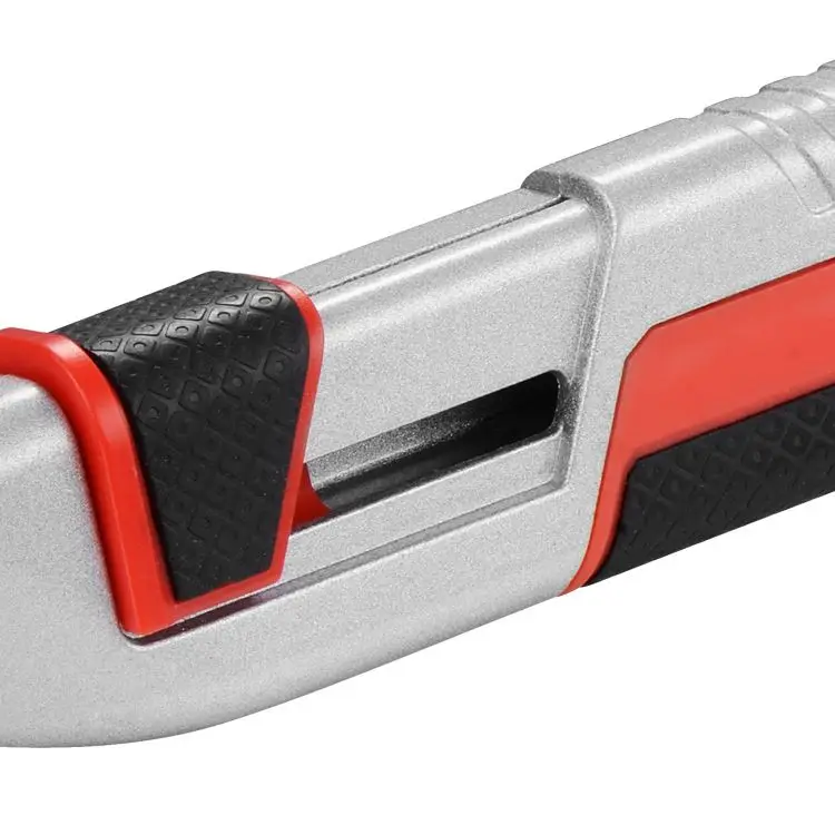 Aluminum alloy TPR rubber auto retractable safety knives box cutters