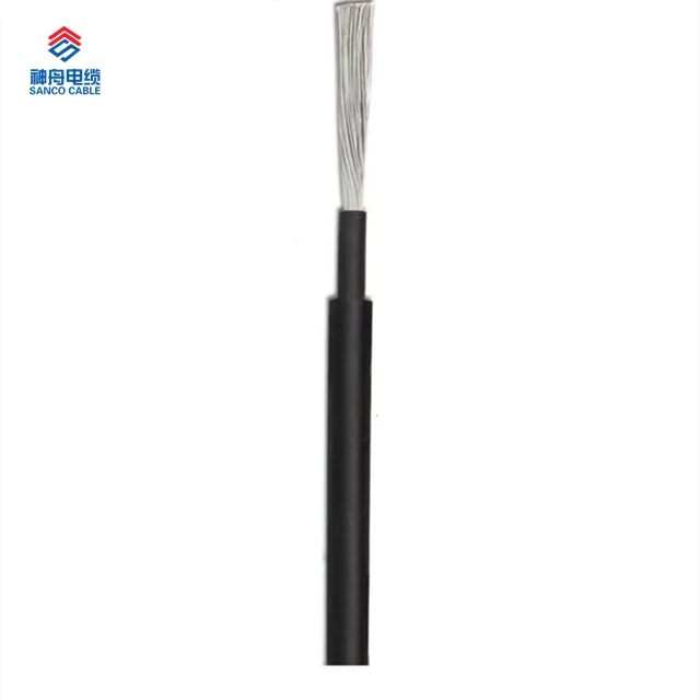 Facotry Оптовая Высокое качество огнестойкость галогенов красный или черный tuv гибкий одножильный 6Mm2 Солнечный Кабель