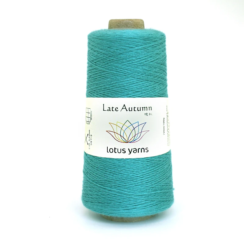 Lotus Yarn Lace Weight 3/21nm Cashmere Wool Blended Soft Colored Yarn On Cone For Machine Knit