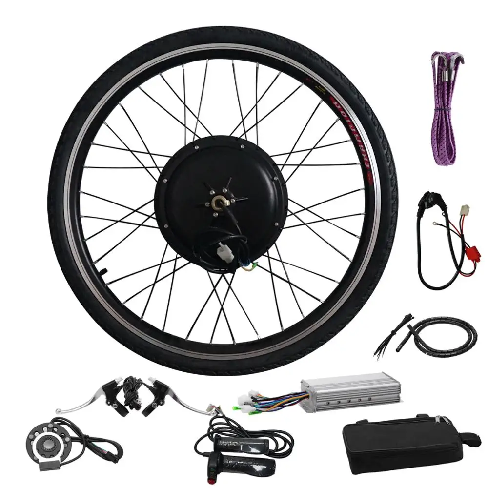
48V 1000W CE Aluminum alloy black bicycle motor kit electric bicycle kit adult 26 inch front wheel 