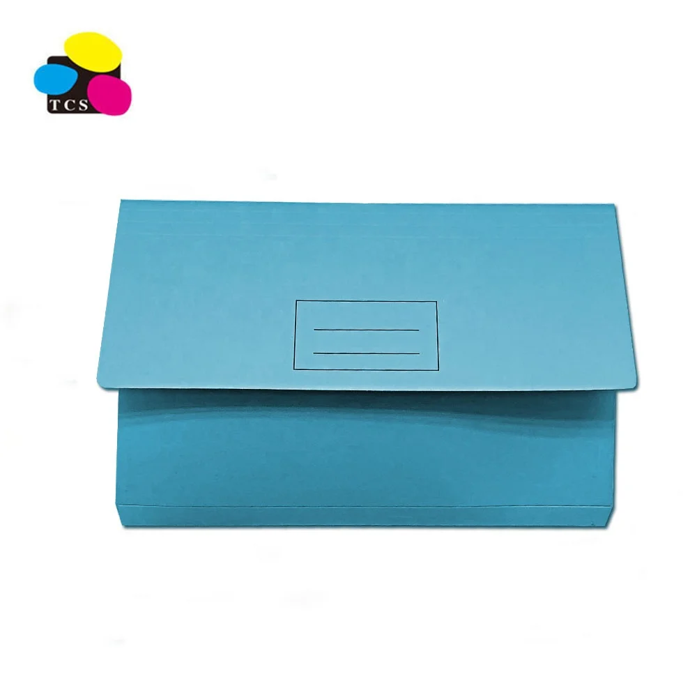 Assorted Colours  Foolscap size Printed Paper Document Wallet made from 230gsm cardboard