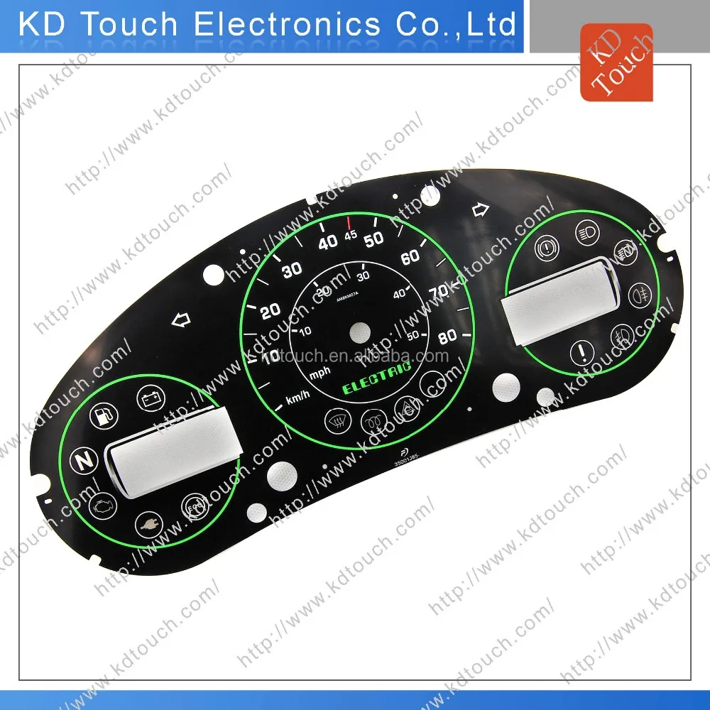 Customized embossed Graphic overlay Membrane Keyboard for instrument panel