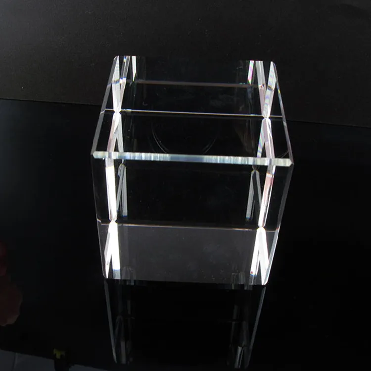 regular blank solid crystal glass cube wholesale