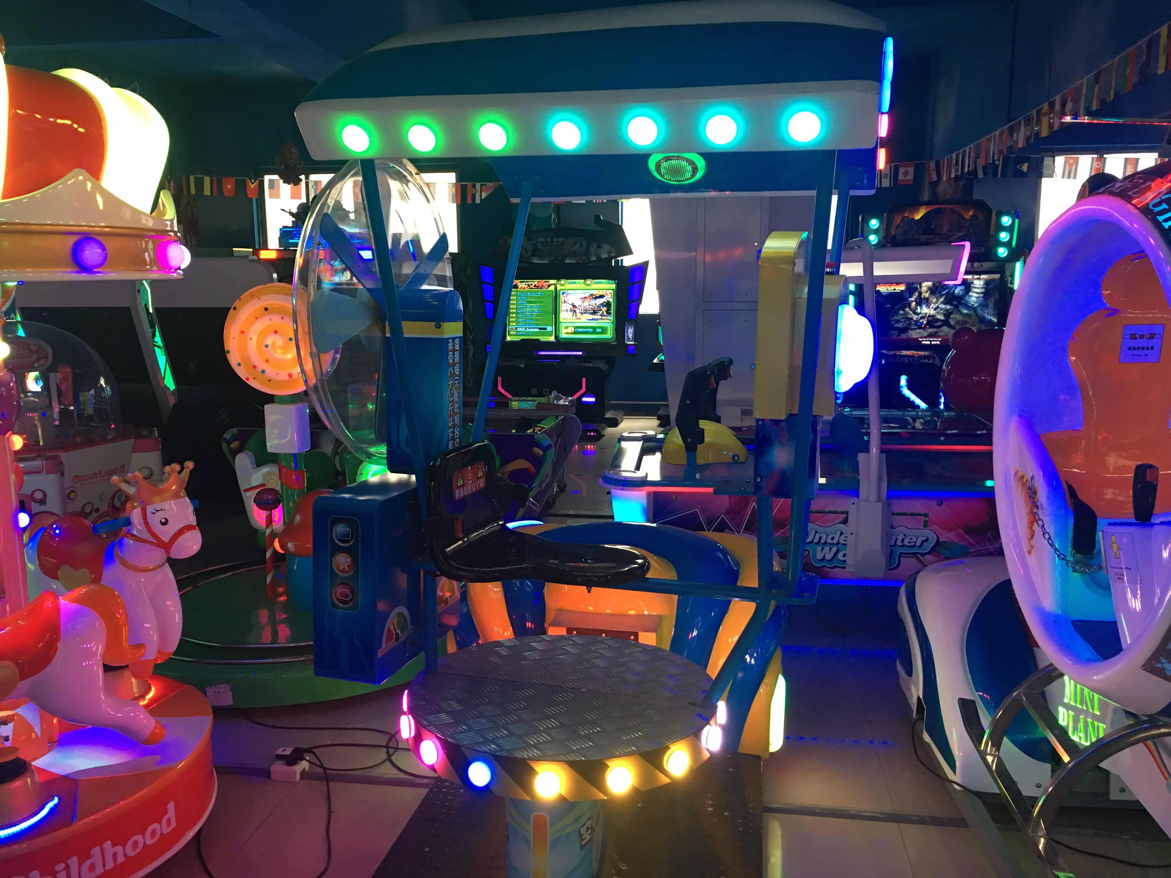 Indoor Amusement  Happy Parachute  Arcade  Kids Driving  simulator Racing Game Machine For Sale