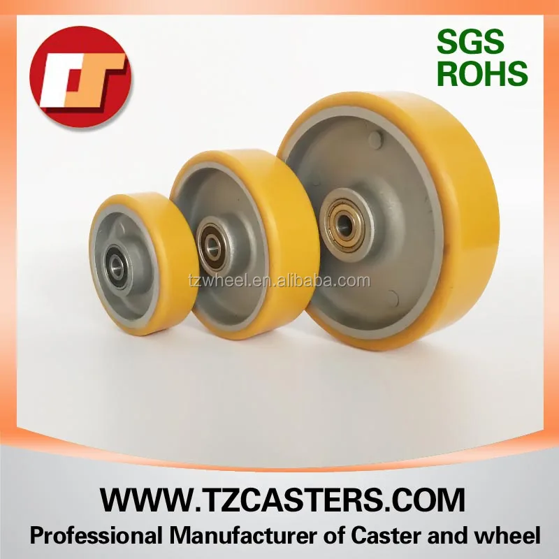 high quality pu wheel with aluminum center for hand pallet truck PA125*38*41