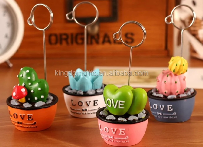 
Cute potted plant meno clip desktop guestbook clip 