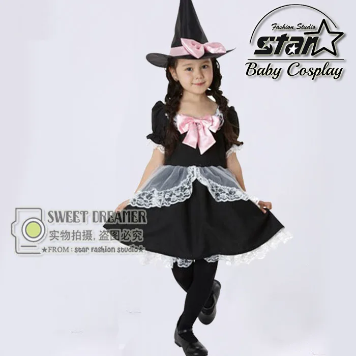 Cute Wizards Costume for Girl Kids Party font b Dresses b font Witch Costume font b