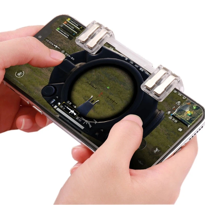 Mobile Game Trigger Joystick Gamepad Eat chicken artifact shooting button metal handle mobile game controller for pubg STG Games