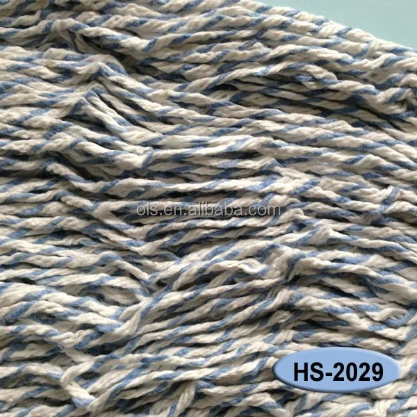 0.5-5s multi-plys cotton polyester blended recycled mop yarn