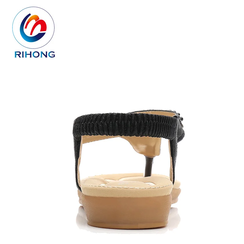 custom small moq quantity  tpr sole glitter sandal for women