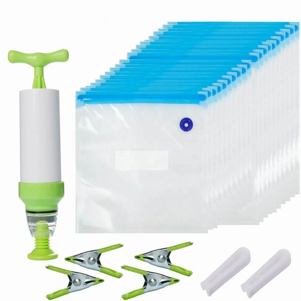 Factory Direct Sales BPA Free Reusable Sous Vide Bags With Pump Kit