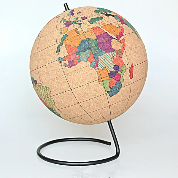
cork world globe with 25cm or 10' 