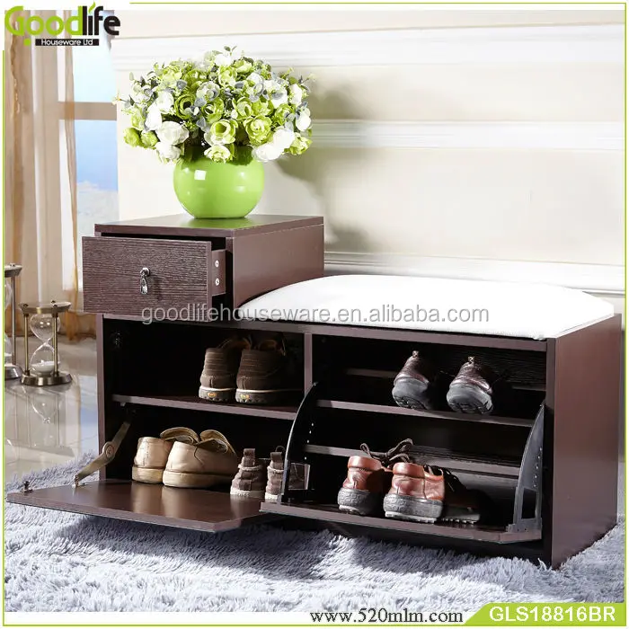 Wood Furniture Shelf Holder Shoe Storage Bench Rack Organizer