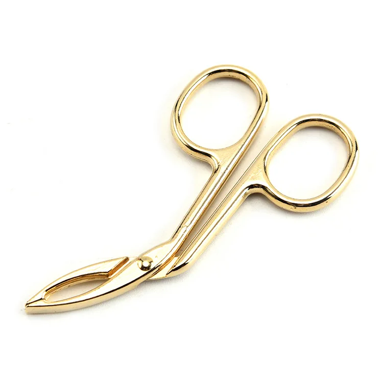 Clamp Clipper Stainless Eyebrow Removal Makeup Tool Handle Flat Tip Scissors Eyebrow Tweezer