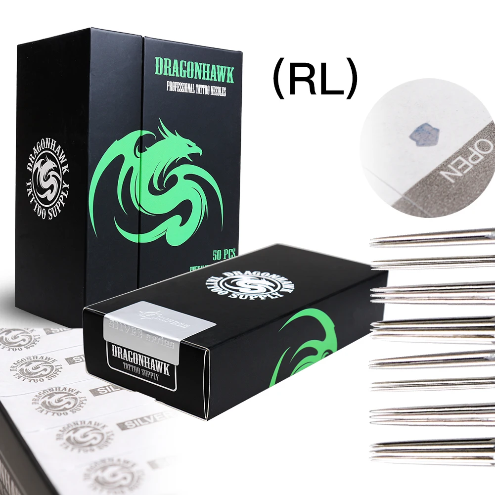 Одноразовые профессиональные тату-иглы Dragonhawk 5RL премиум