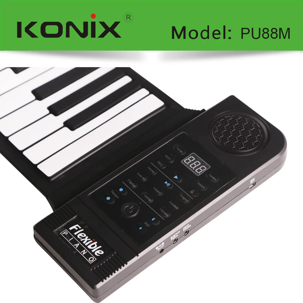88 key folding portable entry keyboard student children beginner electronic hand wholesale roll piano