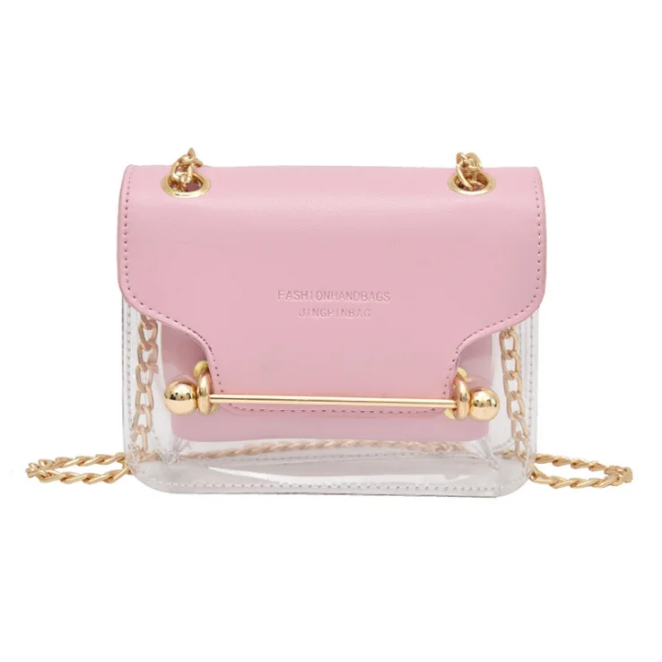 New Fashion Transparent Shoulder Girls Mini PVC Purse Trendy Ladies Crossbody Lady Jelly Mini Purses and Handbags for Women