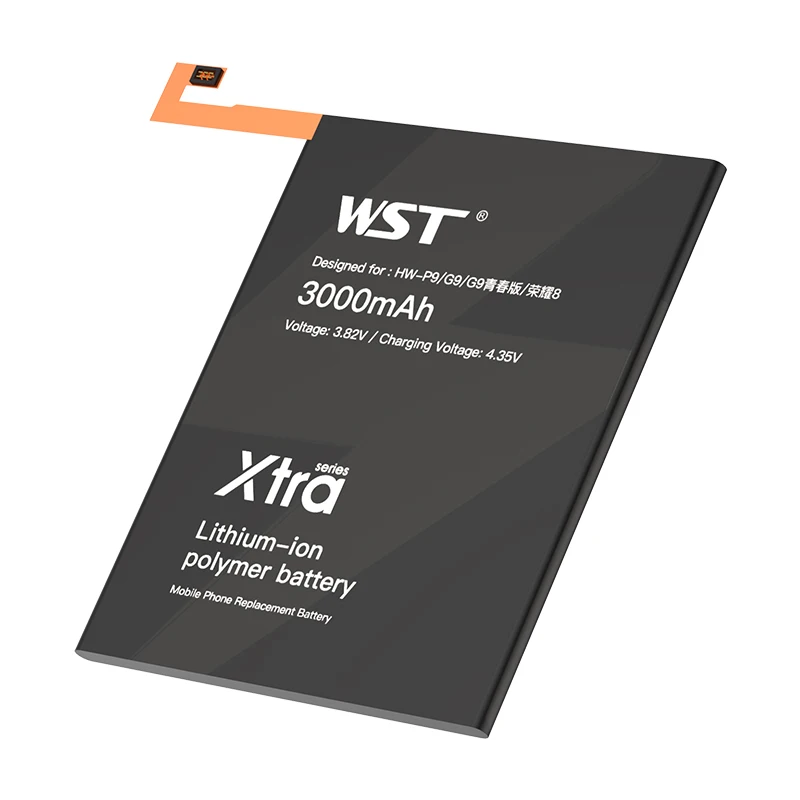 Material Safety Certificate Rechargeable 3000mAh Mobile Phone Battery for Huawei P9 Battery