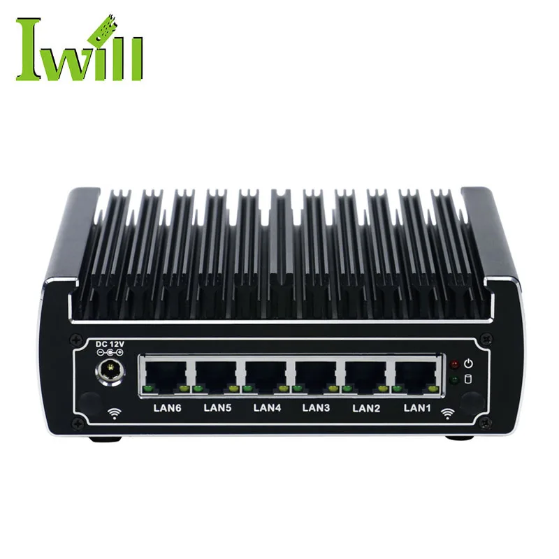 Kaby lake celeron 3865U 6 1000M Gbe lan mini pc support pfsense firewall VPN and UTM