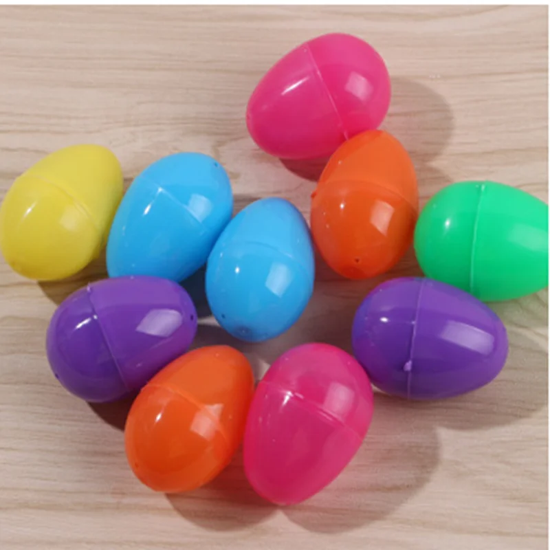 8cm Easter Duck Eggs for Kids DIY Plastic Manual Open Capsule Eggshell Kindergarten Christmas Ball & Tree Decorations