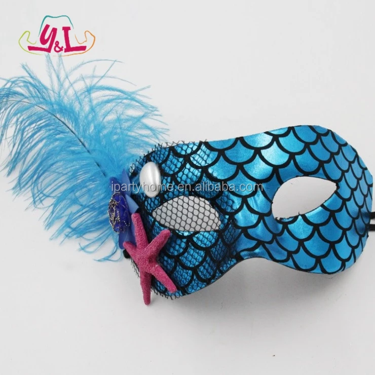 Blue & Purple Mermaid Half Mask Carnival Costumes Mask Masquerade Mermaid Party