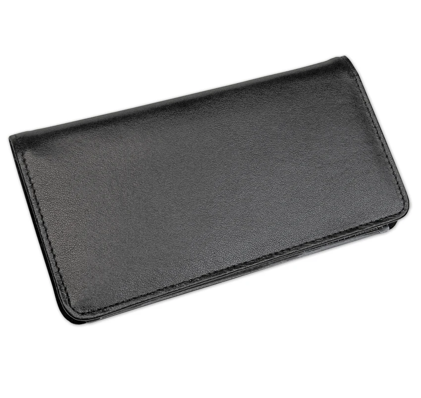 Wholesale customized logo checkbook covers PU leather cheque book covers top checkbook wallets