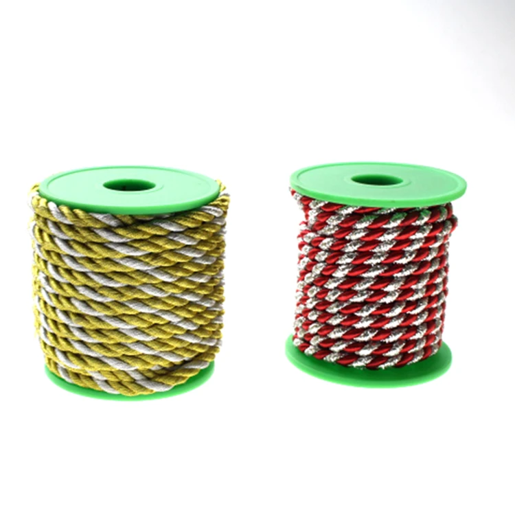Wholesale high quality colorful twisted nylon cord rope for cloth