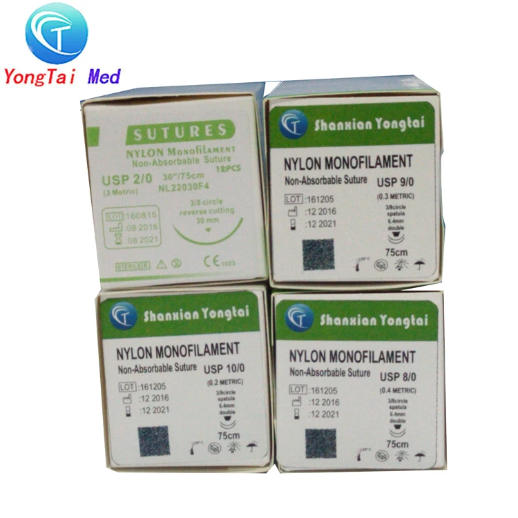 Manufacture price medical nonabsorbable 10-0 nylon suture