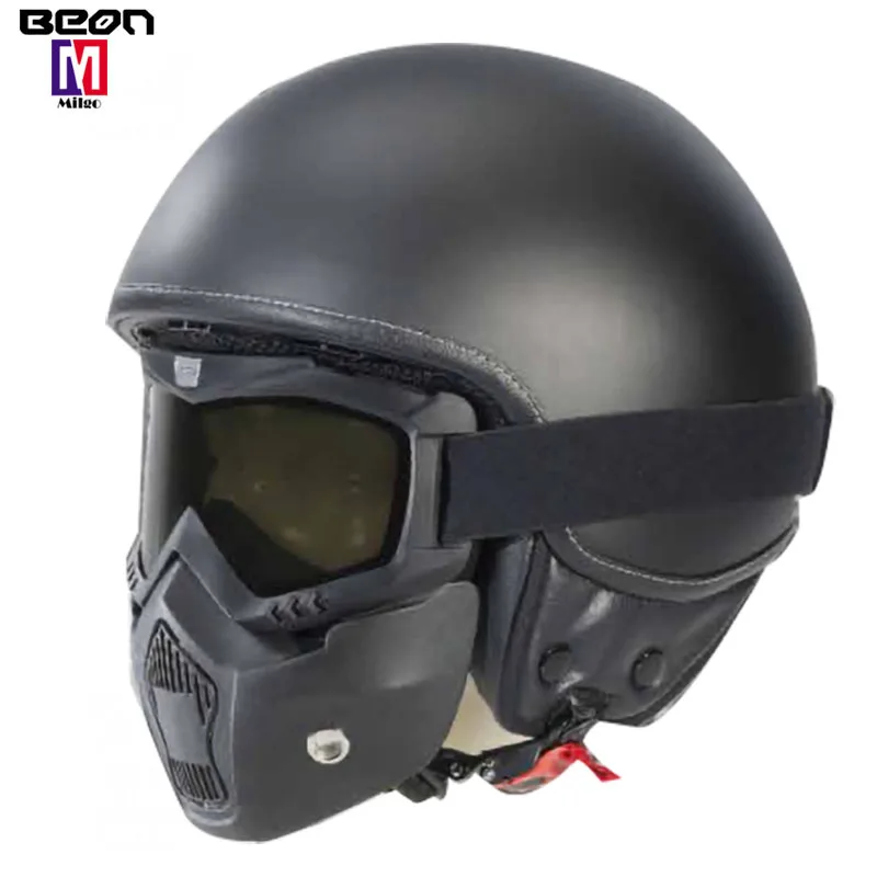 wholesale BEON B-100 adults jet motorcycle helmet open face casco moto in guangzhou with mask