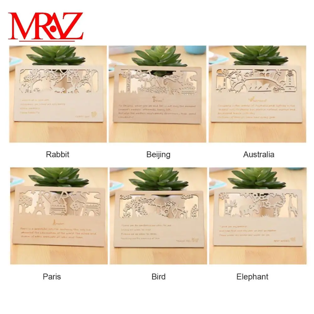 Wholesale bamboo or wood carving business cards printed on wood