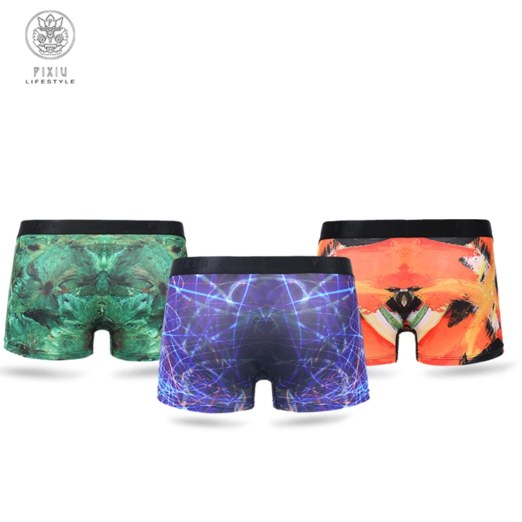 PIXIU LIFESTYLE 3 packs Spandex And Polyester Good Quality Boxer Shorts Underwear for Men