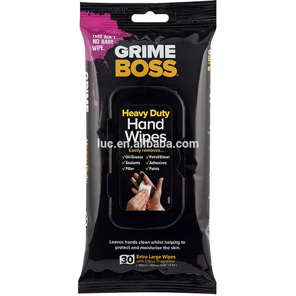 2019 Year Best Selling Products 30pcs Heavy Duty Hand Wipe With Citrus Scented