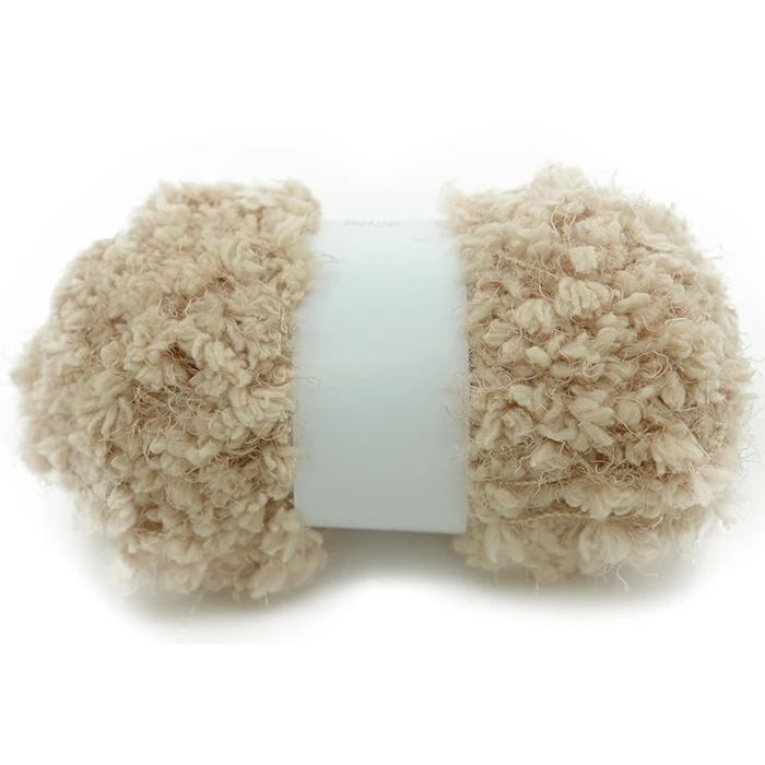 Charmey high quality 100% polyester soft fluffy feather pom pom yarn wholesale price