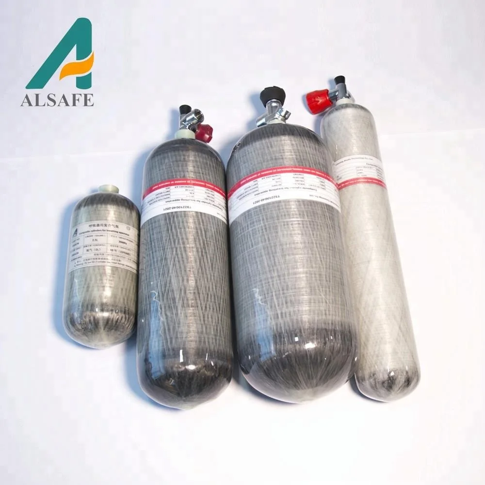 Top quality 300bar carbon fiber scba air tank thread 5/8-18unf