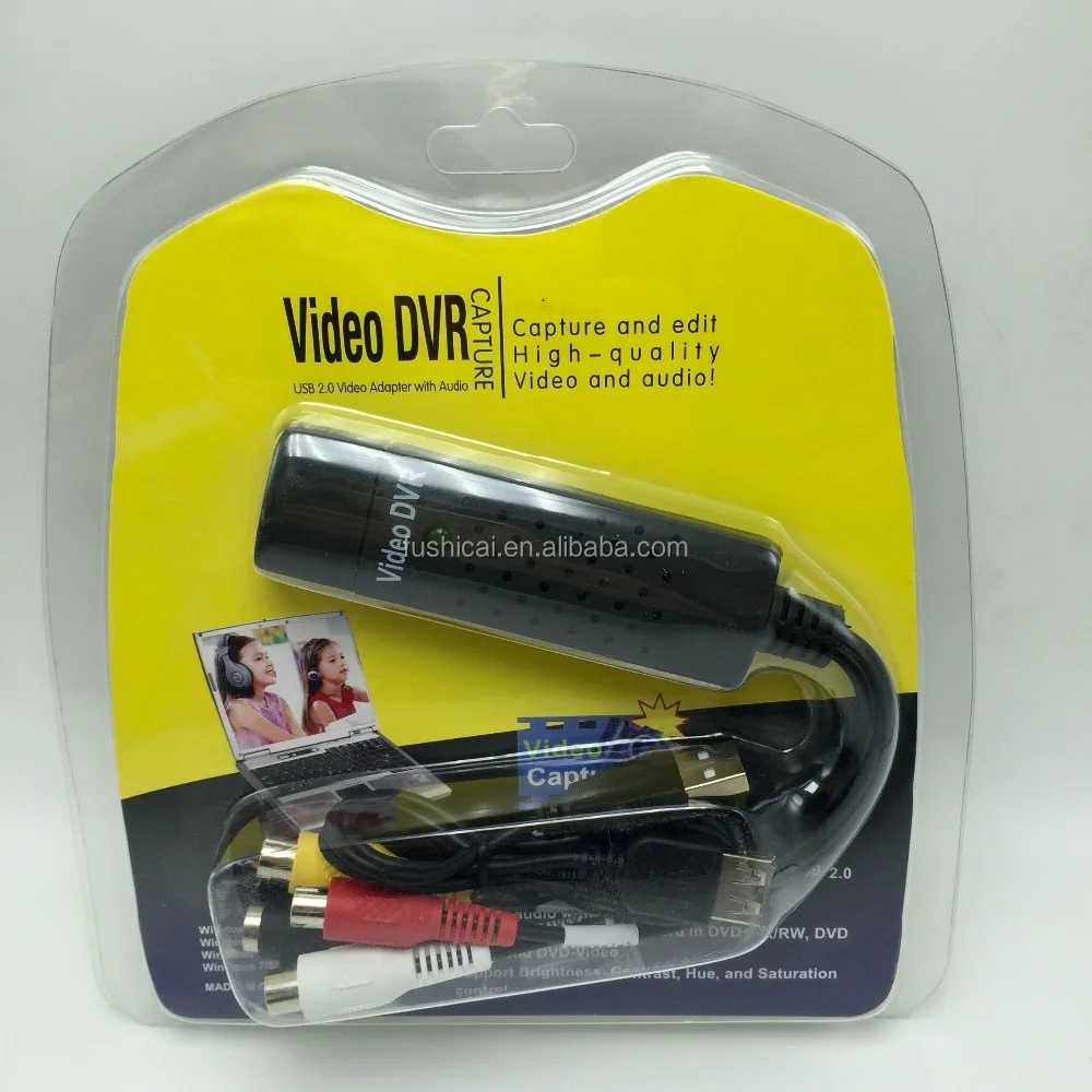  Usb 2 0 внешний цифровой видеозаписи (DVR 4-канальный аудио легко кепки адаптер AV передачи данных DV usb Видео grabber карты